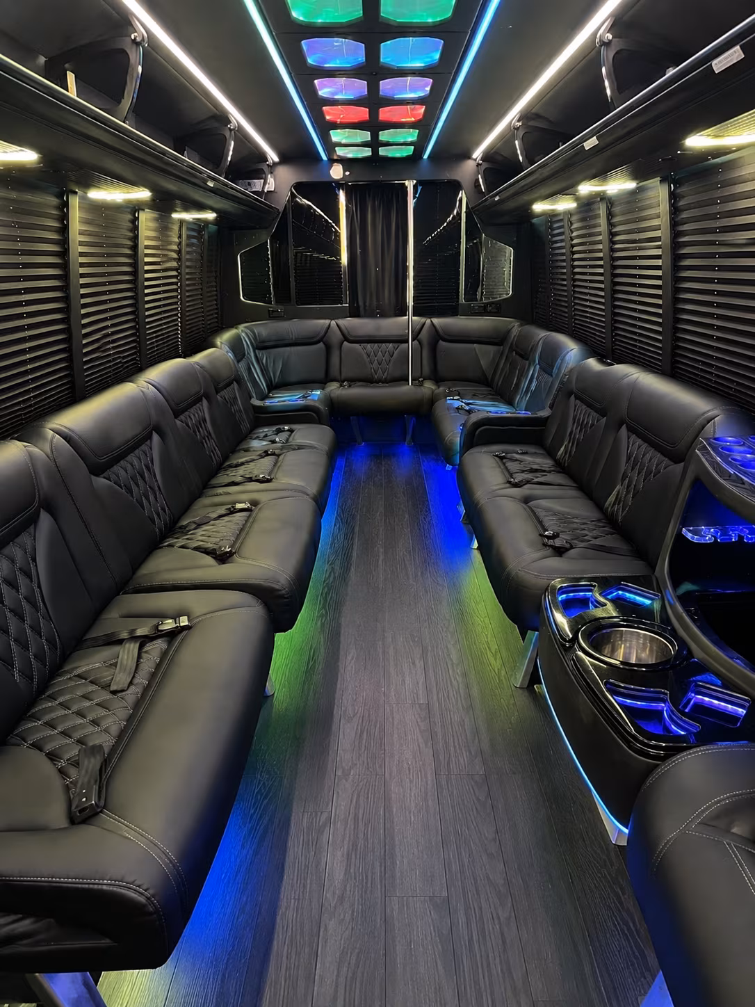 melbourne 20 passenger party bus interior