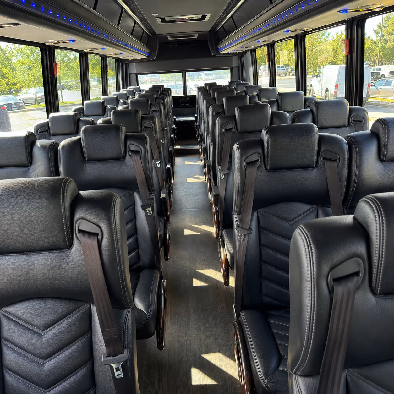 melbourne 28 passenger minibus interior
