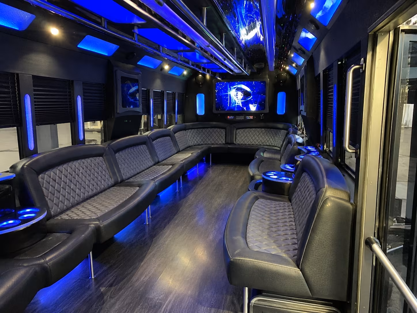 melbourne 28 passenger party bus interior