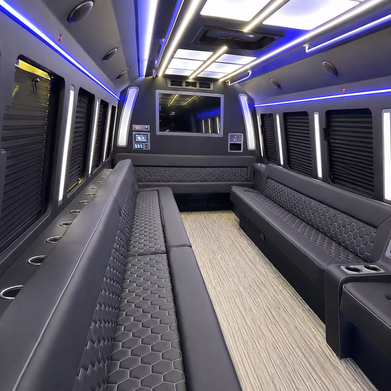 melbourne 40 passenger party bus inside