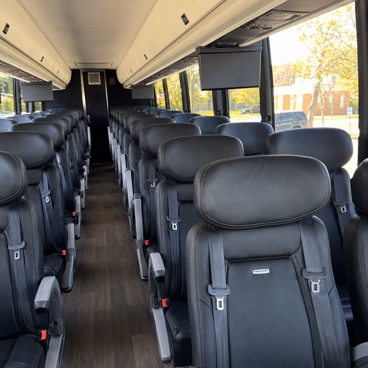 melbourne 45 passenger charter bus inside