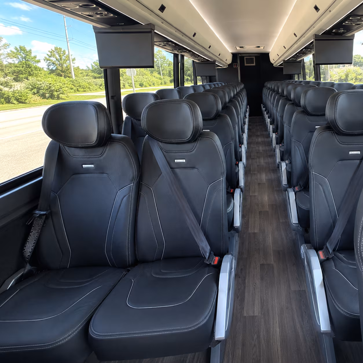 melbourne 47 passenger charter bus inside