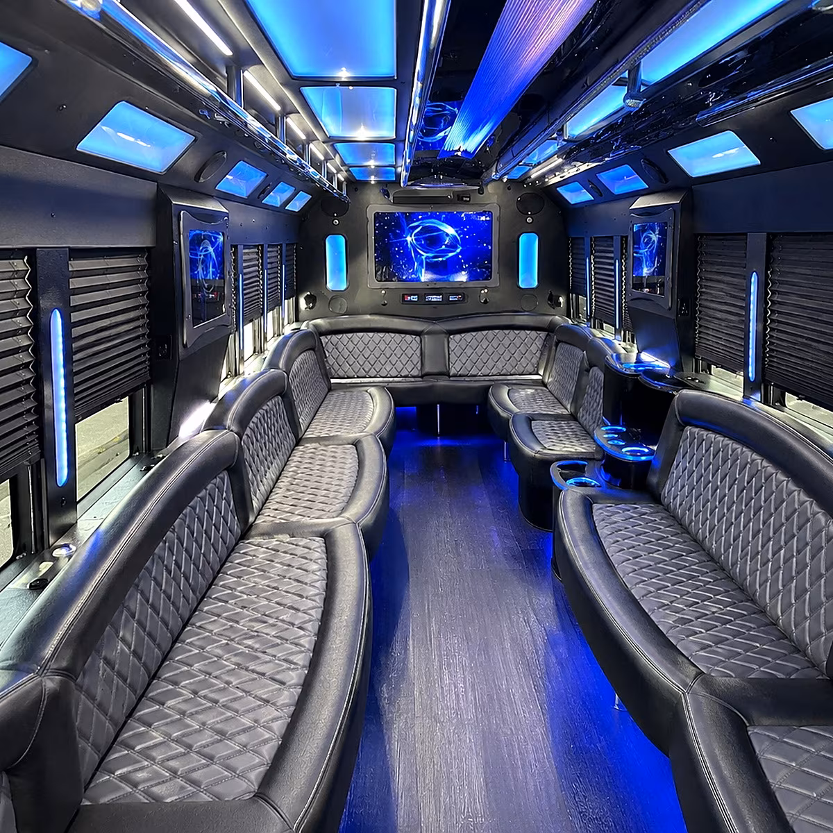 melbourne 50 passenger party bus interior
